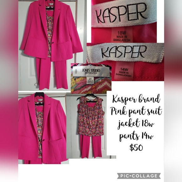 Kasper Other - Kasper brand hot pink pant suit